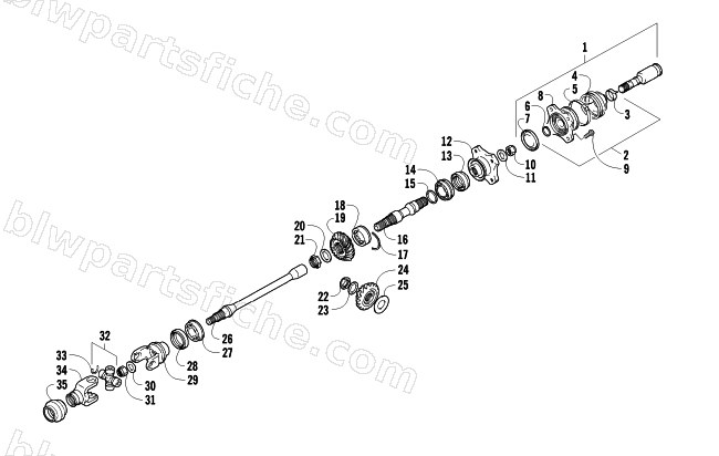 SECONDARY DRIVE ASSEMBLY diagram