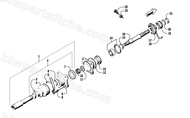 SECONDARY DRIVE ASSEMBLY diagram