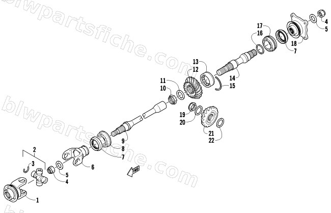 SECONDARY DRIVE ASSEMBLY diagram
