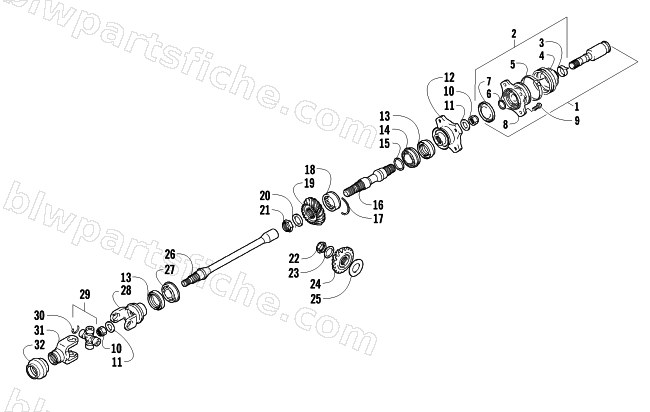 SECONDARY DRIVE ASSEMBLY diagram