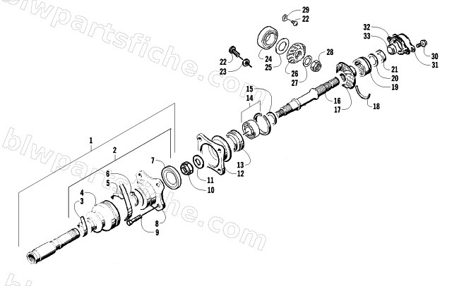 SECONDARY DRIVE ASSEMBLY (2X4) diagram
