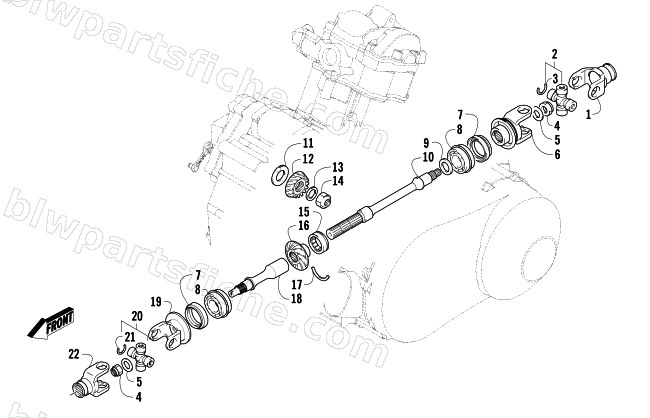 SECONDARY DRIVE ASSEMBLY diagram