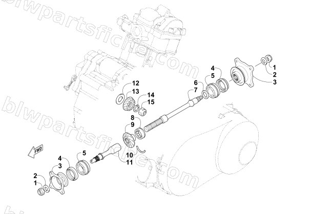 SECONDARY DRIVE ASSEMBLY diagram