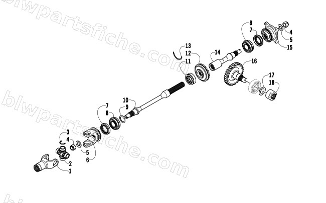 SECONDARY DRIVE ASSEMBLY diagram