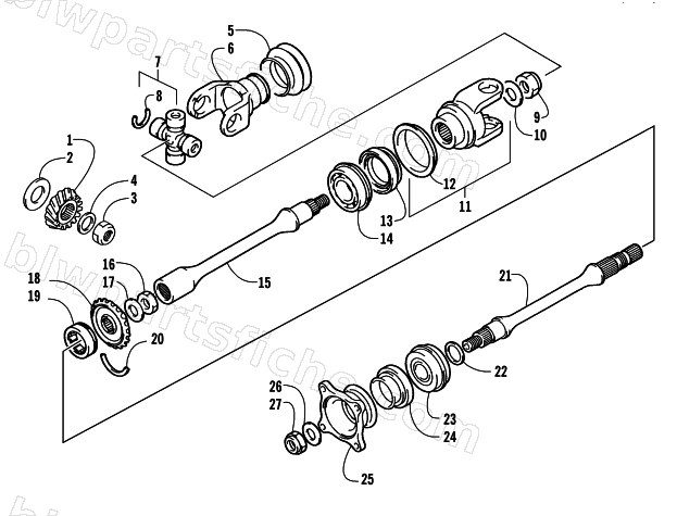SECONDARY DRIVE ASSEMBLY diagram
