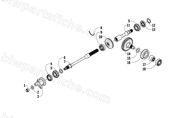 SECONDARY DRIVE ASSEMBLY diagram