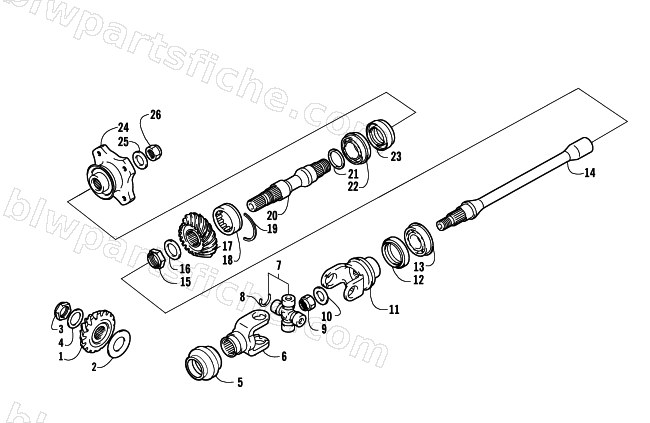 SECONDARY DRIVE ASSEMBLY diagram