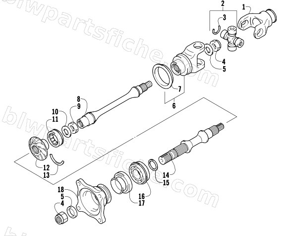SECONDARY DRIVE ASSEMBLY diagram