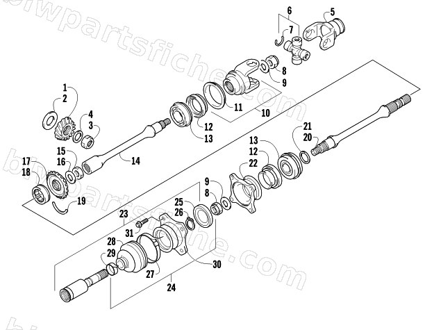SECONDARY DRIVE ASSEMBLY diagram
