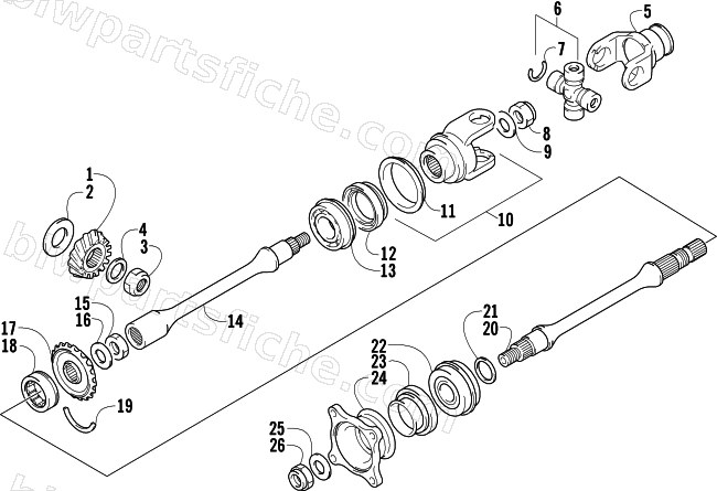 SECONDARY DRIVE ASSEMBLY diagram