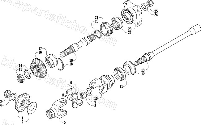 SECONDARY DRIVE ASSEMBLY diagram