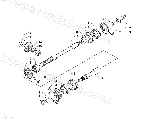 SECONDARY DRIVE ASSEMBLY (ENGINE SERIAL NO. UP TO 0700A70010049) diagram