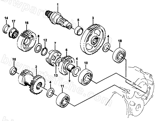 SECONDARY TRANSMISSION ASSEMBLY diagram