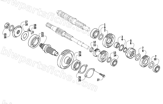 SECONDARY TRANSMISSION ASSEMBLY diagram