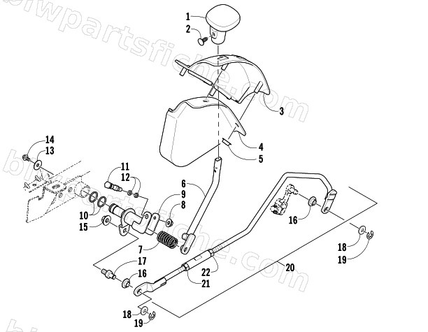 SHIFT LEVER ASSEMBLY diagram