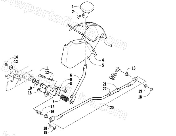 SHIFT LEVER ASSEMBLY diagram