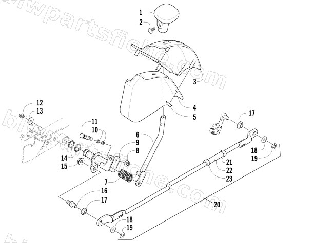 SHIFT LEVER ASSEMBLY diagram