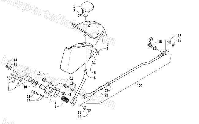 SHIFT LEVER ASSEMBLY diagram