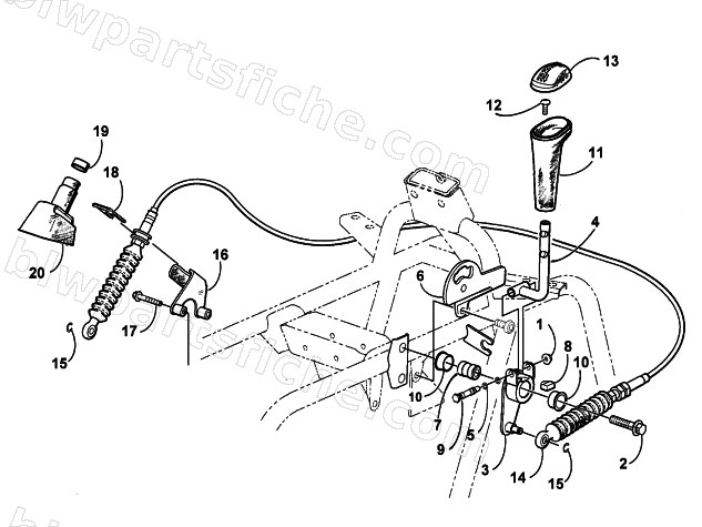 SHIFT LEVER ASSEMBLY diagram