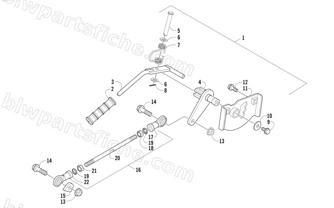 SHIFT LEVER ASSEMBLY diagram
