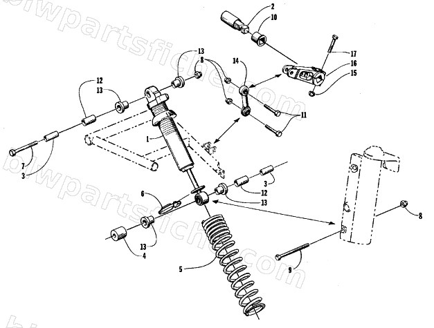 SHOCK ABSORBER AND SWAY BAR ASSEMBLIES diagram