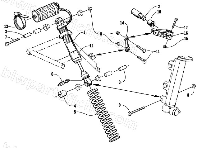 SHOCK ABSORBER AND SWAY BAR ASSEMBLY diagram