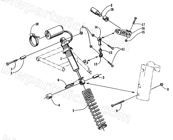 SHOCK ABSORBER AND SWAY BAR ASSEMBLY diagram