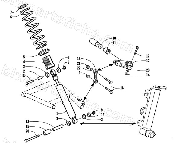 SHOCK ABSORBER AND SWAY BAR ASSEMBLY diagram