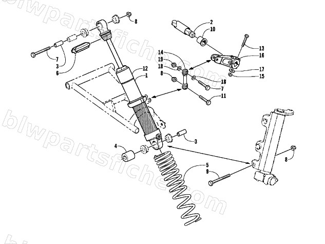 SHOCK ABSORBER AND SWAY BAR ASSEMBLY diagram
