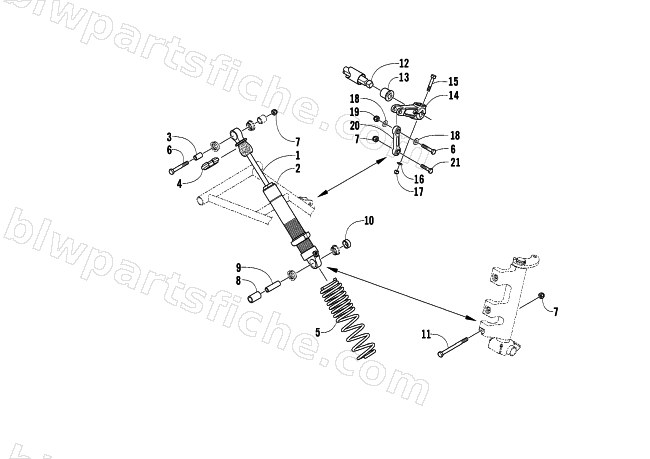 SHOCK ABSORBER AND SWAY BAR ASSEMBLY diagram