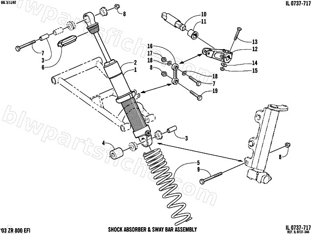 SHOCK ABSORBER AND SWAY BAR ASSEMBLY diagram