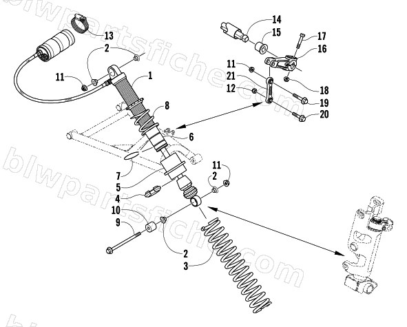 SHOCK ABSORBER AND SWAY BAR ASSEMBLY diagram