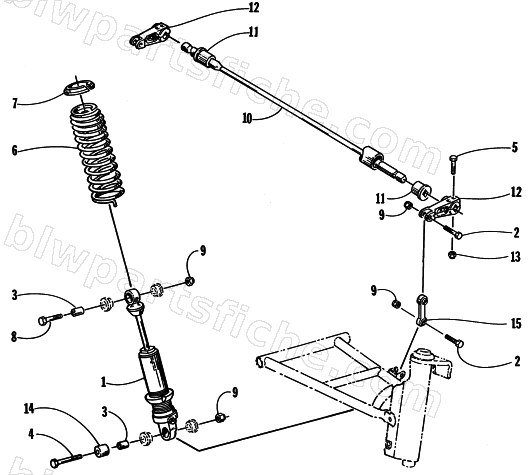 SHOCK ABSORBER AND SWAY BAR ASSEMBLY diagram