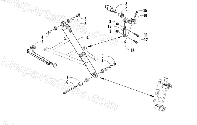SHOCK ABSORBER AND SWAY BAR ASSEMBLY diagram
