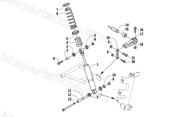 SHOCK ABSORBER AND SWAY BAR ASSEMBLY diagram