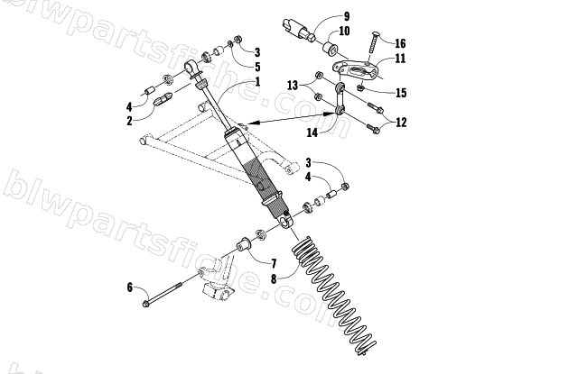 SHOCK ABSORBER AND SWAY BAR ASSEMBLY diagram
