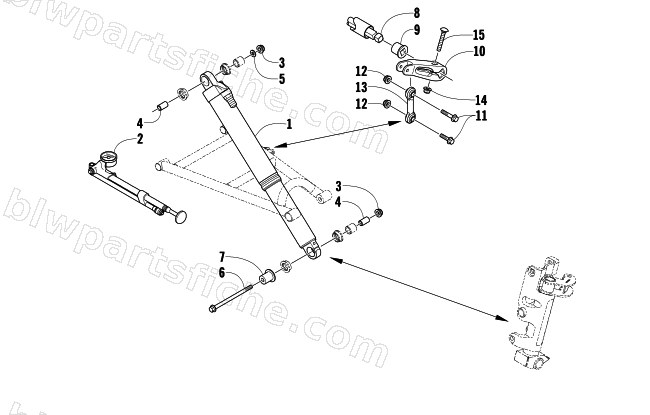 SHOCK ABSORBER AND SWAY BAR ASSEMBLY diagram