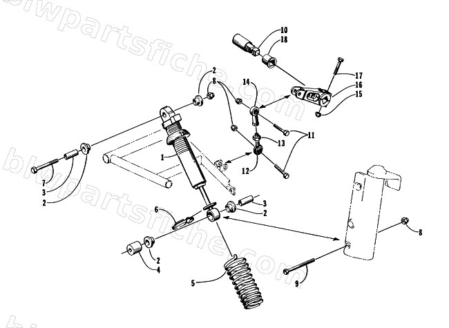 SHOCK ABSORBER AND SWAY BAR ASSEMBLY diagram