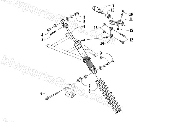 SHOCK ABSORBER AND SWAY BAR ASSEMBLY diagram
