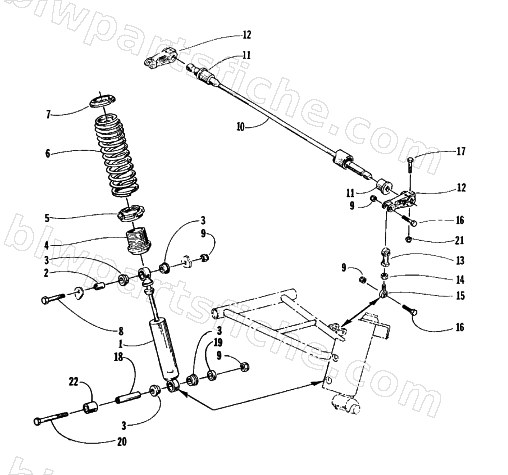 SHOCK ABSORBER AND SWAY BAR ASSEMBLY diagram