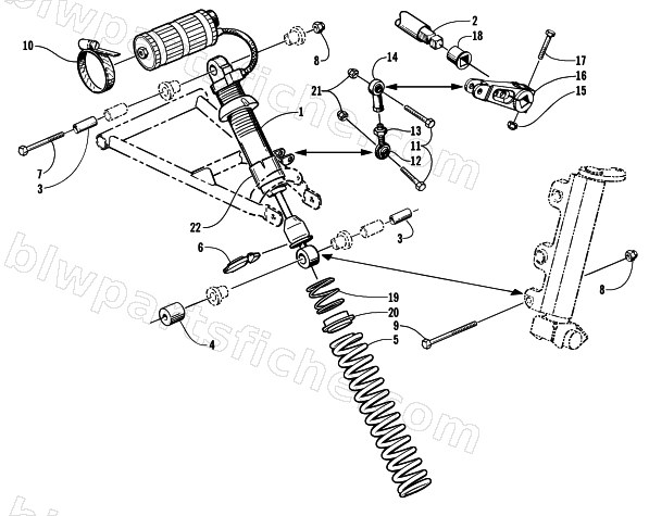 SHOCK ABSORBER AND SWAY BAR ASSEMBLY diagram