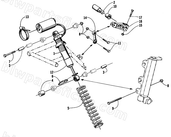 SHOCK ABSORBER AND SWAY BAR ASSEMBLY (LE-C) diagram