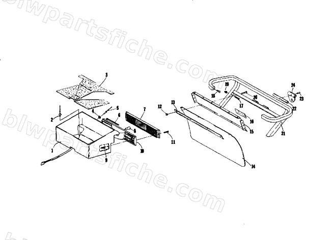 SHROUD, TAILLIGHT ASSEMBLY AND REAR BUMPER diagram