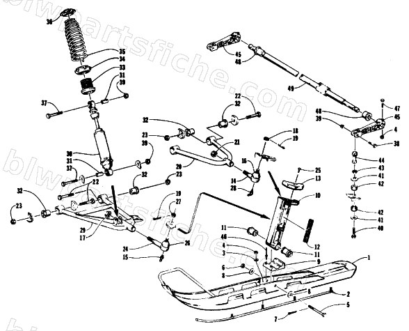 SKI AND FRONT SUSPENSION diagram