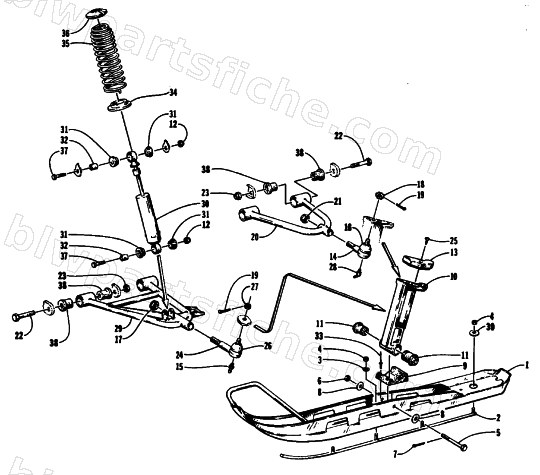 SKI AND FRONT SUSPENSION diagram