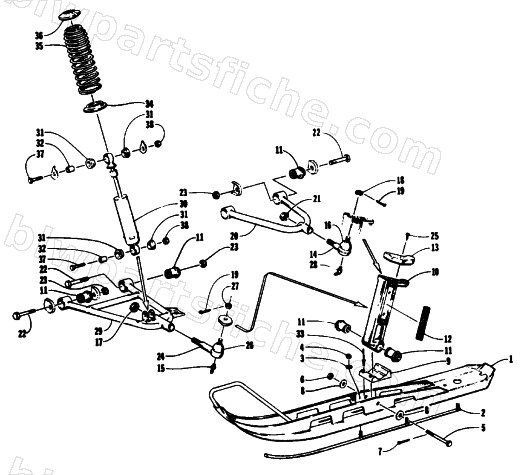 SKI AND FRONT SUSPENSION diagram