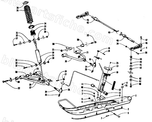 SKI AND FRONT SUSPENSION diagram