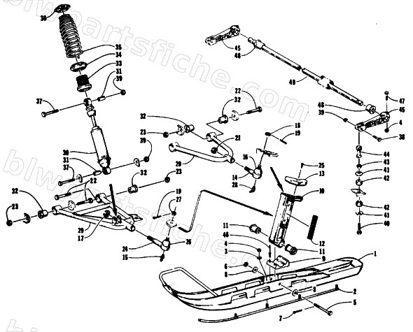 SKI AND FRONT SUSPENSION diagram