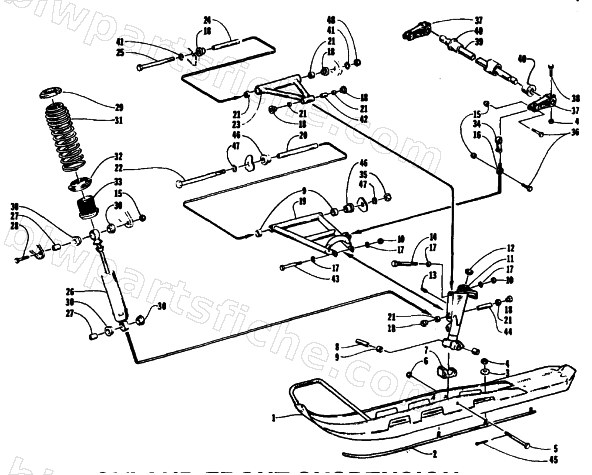 SKI AND FRONT SUSPENSION diagram