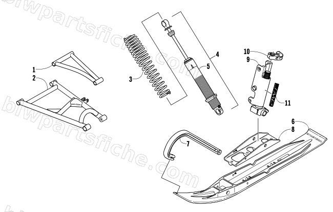 SKI AND FRONT SUSPENSION diagram
